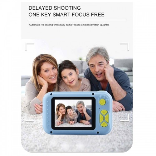 CP FL1 Детская Цифровая Фото и Видео камера с MicroSD 2'' LCD цветным экраном Синий image 4