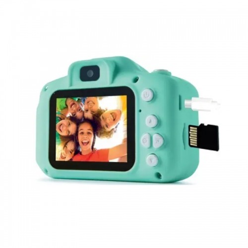 CP X2 Детская Цифровая Фото и Видео камера с MicroSD катрой  2'' LCD цветным экраном Бирюзовый image 4