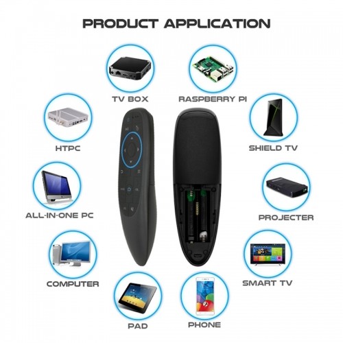 CP G10BTS Универсальный Smart TV / ПК Air Mouse - Беспроводной Bluetooth / ИК пульт дистанционного управления и гироскоп Черный image 4