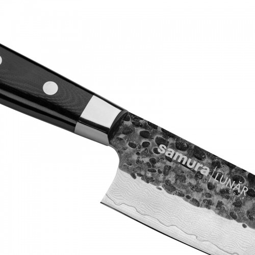 Samura Pro-S Lunar Nakiri кухонный нож 177mm лезве Кованное Damascus Японская сталь 61 HRC image 4
