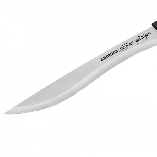 Samura SULTAN Pro Yatagan нож с комфортной Черной  ручкой 301mm из  AUS-8 Японской стали 59 HRC image 4