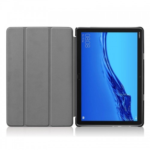 iLike Tri-Fold Plāns Eko-Ādas Statīva Maks Samsung S6 Lite 10.4'' P610 P615 / P613 P619 (2022) Koraļļu rozā image 4