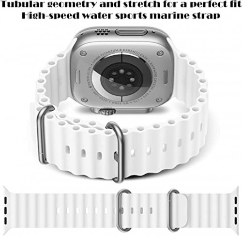iWear S1 Rievota Mīksta Silikona 20mm aproce priekš Apple Watch 49mm / 45mm / 44mm / 42mm Oranža image 4