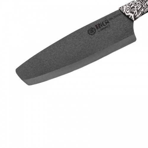 Samura Inca Кухонный нож Nakiri 165mm черным циркония керамическим лезвием / ABS TPR ручкой image 4