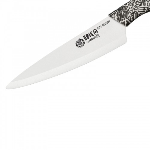 Samura Inca Универсальный кухонный нож с 155mm белым циркония керамическим лезвием ABS TPR ручкой image 4