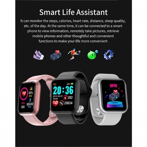 iWear M8 Фитнес Смарт-часы с Full Touch 1,3 '' IPS дисплеем изм. HR & кровяного давления / Соц. сети Белый image 4