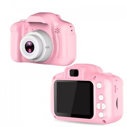 CP X2 Bēnu Digitālā Foto un Video Kamera ar MicroSD kartes slotu 2'' LCD krāsu displeju Rozā image 4