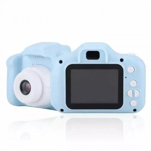 CP X2 Детская Цифровая Фото и Видео камера с MicroSD катрой  2'' LCD цветным экраном Синий image 4