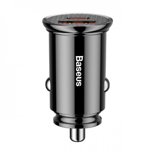 Baseus CCALL-YS01 USB + Type-C 30W PPS Авто зарядка (PD3.0 QC4.0 + SCP) Черный image 4