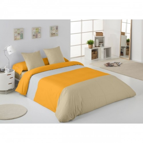 Duvet cover set Alexandra House Living Yellow Beige Pearl Gray Single 3 Pieces image 4