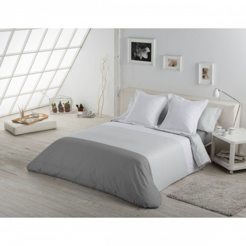 Комплект чехлов для одеяла Alexandra House Living Белый Серый 180 кровать 4 Предметы image 4