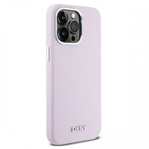 DKNY DKHMP15XSMCHLP iPhone 15 Pro Max 6.7" różowy|pink hardcase Liquid Silicone Small Metal Logo MagSafe image 4