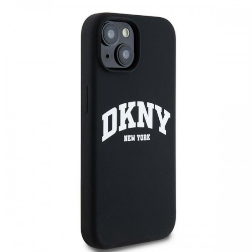 DKNY DKHMP14SSNYACH iPhone 14 | 15 | 13 6.1" czarny|black hardcase Liquid Silicone White Printed Logo MagSafe image 4