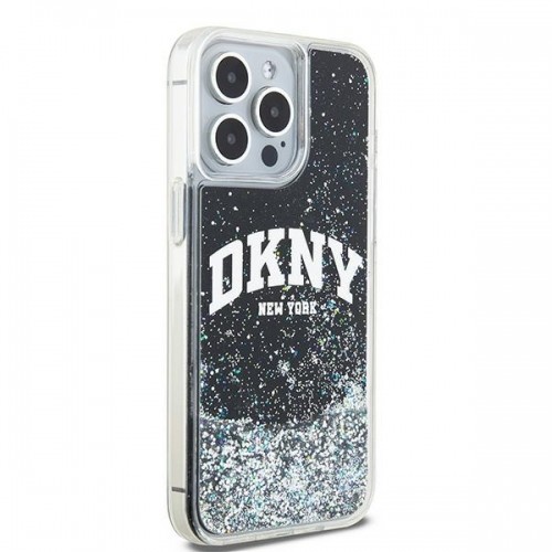 DKNY DKHCP15XLBNAEK iPhone 15 Pro Max 6.7" czarny|black hardcase Liquid Glitter Big Logo image 4