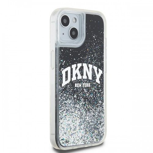 DKNY DKHCP15MLBNAEK iPhone 15 Plus | 14 Plus 6.7" czarny|black hardcase Liquid Glitter Big Logo image 4