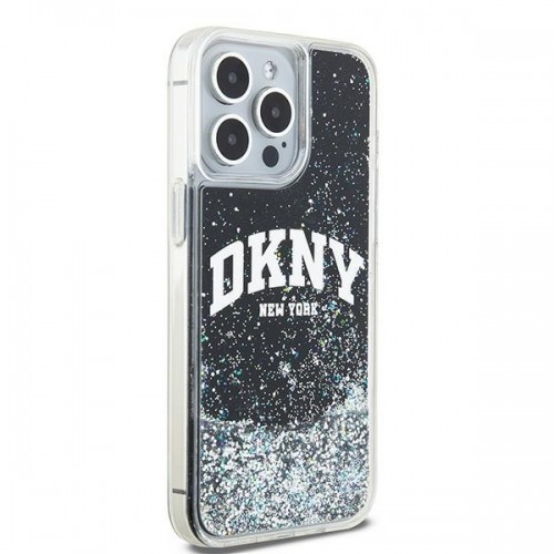 DKNY DKHCP13XLBNAEK iPhone 13 Pro Max 6.7" czarny|black hardcase Liquid Glitter Big Logo image 4