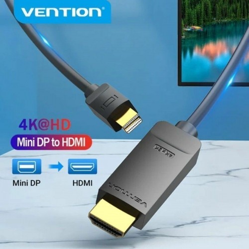 Адаптер Mini DisplayPort — HDMI Vention HAHBG Чёрный 1,5 m image 4