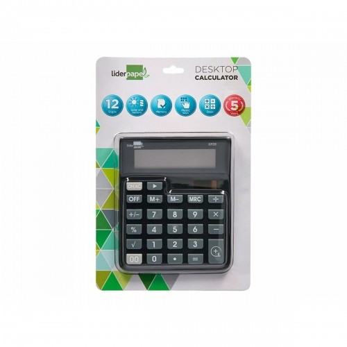 Calculator Liderpapel XF26 Black Plastic image 4