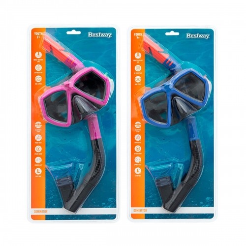 Детские очки для ныряния с трубкой Bestway Синий Фуксия Разноцветный (3 штук) image 4