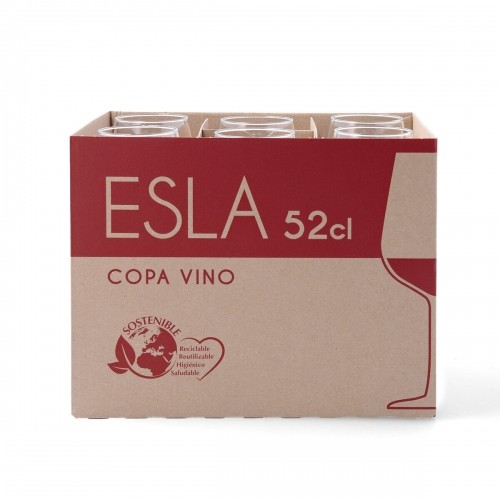 Bigbuy Sommelier Бокал Esla Прозрачный 520 ml (6 штук) image 4