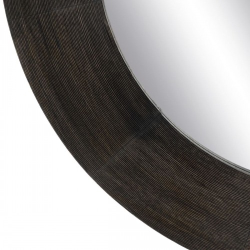Wall mirror Dark brown Crystal Mango wood MDF Wood Vertical Circular 122 x 3,8 x 122 cm image 4