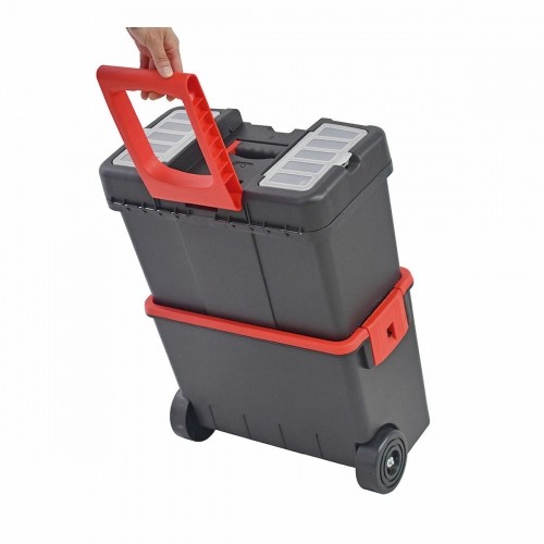 Toolbox with Compartments Fulmo 45 x 25 x 44 cm Double With wheels image 4