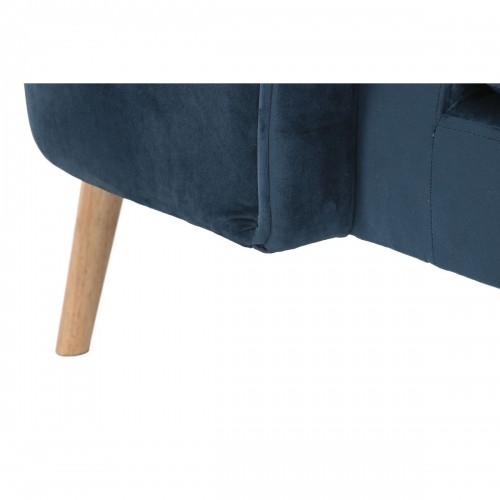 Armchair DKD Home Decor Blue Natural Polyester Velvet Wood Metal 78 x 78 x 78 cm image 4