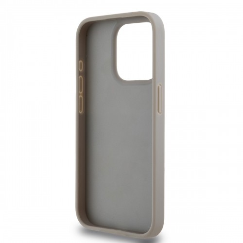 DKNY PU Leather Repeat Pattern Tonal Stripe Case for iPhone 14 Pro Beige image 4