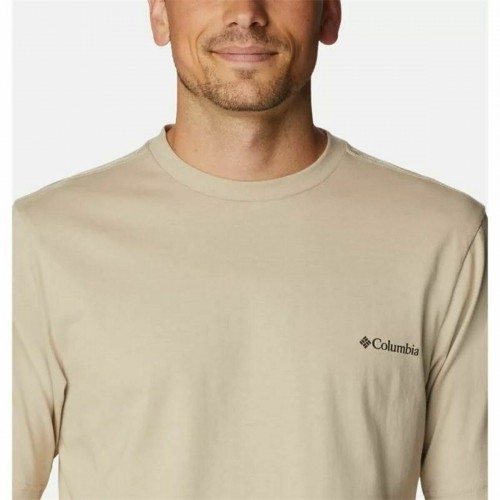 Men’s Short Sleeve T-Shirt Columbia Csc Basic Logo™ Light brown Moutain image 4