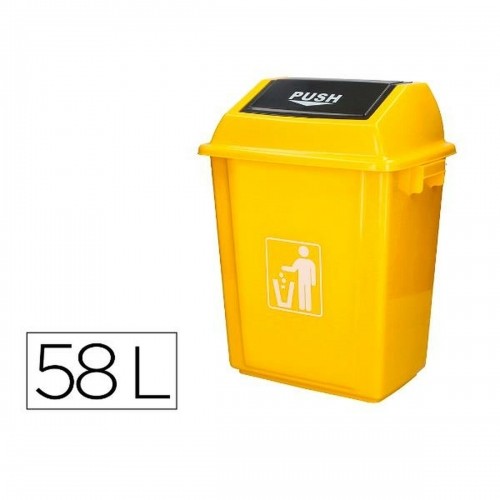 Rubbish bin Q-Connect KF10062 Yellow Plastic 58 L image 4