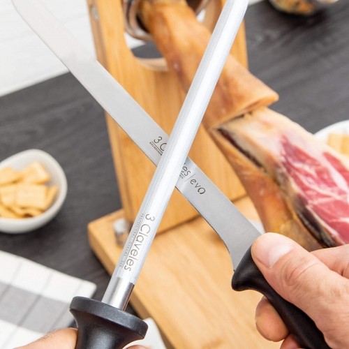 Ham knife and sharpening steel set 3 Claveles Evo 25 cm 2 Pieces image 4