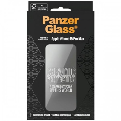 PanzerGlass Ceramic Protection iPhone 15 Pro Max 6.7" Ultra-Wide-Fit Screen Protection Easy Aligner Included 2840 image 4