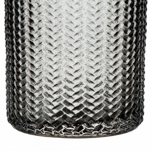 Vase Grey Glass 10 x 10 x 25 cm image 4