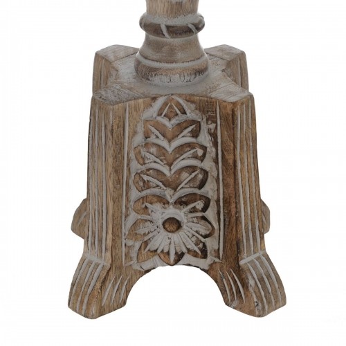 Candle Holder White Natural Iron Mango wood 19 x 19 x 68,5 cm image 4