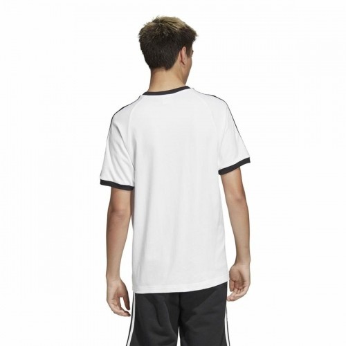 Men’s Short Sleeve T-Shirt Adidas 3 Stripes White image 4