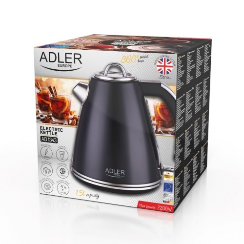 Electric kettle ADLER AD 1343 black image 4