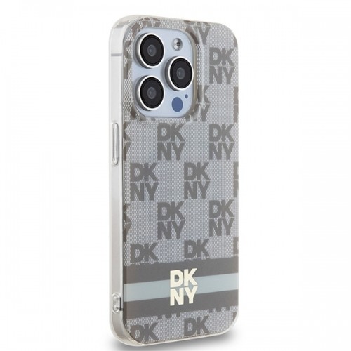 DKNY DKHMP15XHCPTSE iPhone 15 Pro Max 6.7" beżowy|beige hardcase IML Checkered Mono Pattern & Printed Stripes MagSafe image 4