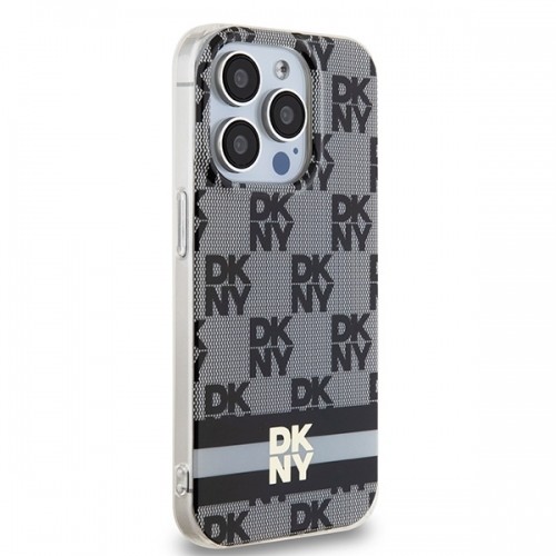 DKNY DKHMP15LHCPTSK iPhone 15 Pro 6.1" czarny|black hardcase IML Checkered Mono Pattern & Printed Stripes MagSafe image 4