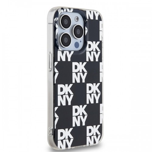 DKNY DKHCP15XHDLCEK iPhone 15 Pro Max 6.7" czarny|black hardcase IML Checkered Mono Pattern image 4