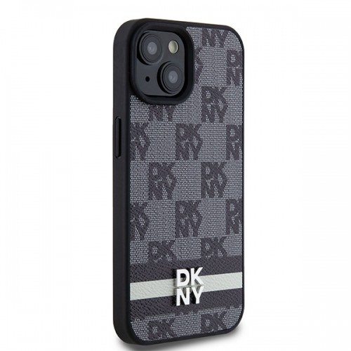 DKNY DKHCP15MPCPTSSK iPhone 15 Plus | 14 Plus 6.7" czarny|black hardcase Leather Checkered Mono Pattern & Printed Stripes image 4