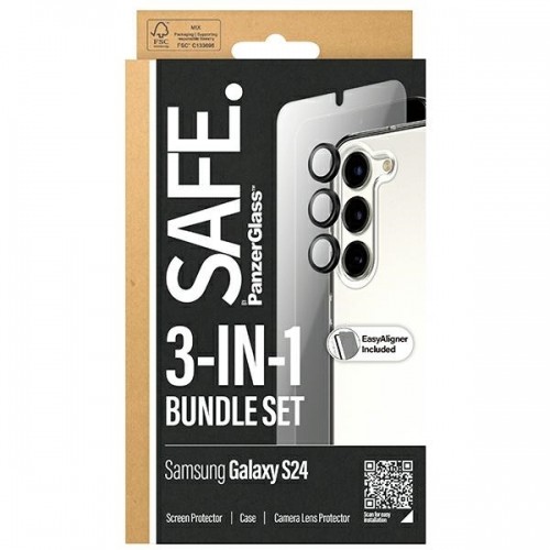 SAFE by PanzerGlass Sam S24 S921 Bundle 3in1 Hardcase + Screen Protector + Camera Lens BSAFE95672 image 4