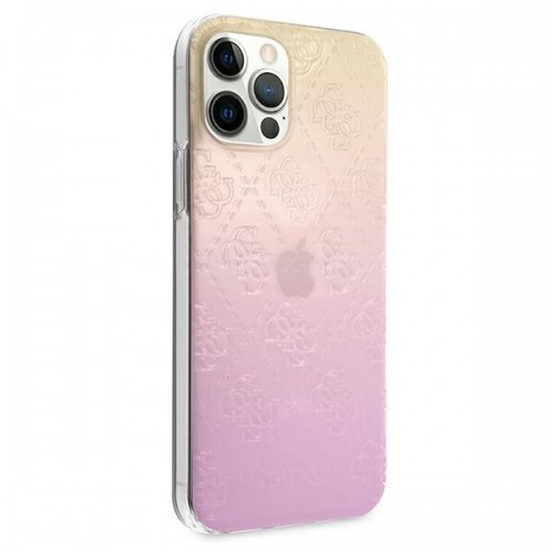 Guess GUHCP12M3D4GGPG iPhone 12|12 Pro 6,1" różowy pink 3D Raised 4G Gradient image 4