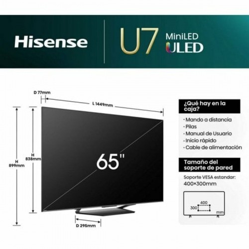 Смарт-ТВ Hisense 65U7NQ 4K Ultra HD 65" image 4