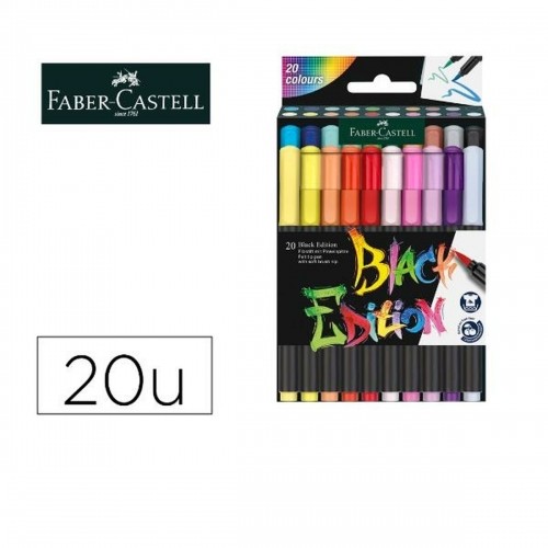 Set of Felt Tip Pens Faber-Castell 116452 Multicolour (20 Pieces) image 4