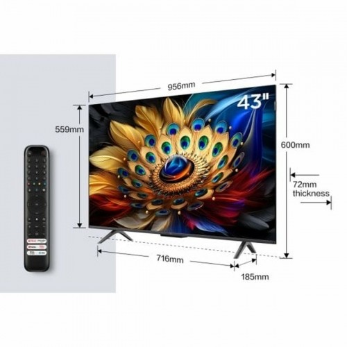 Смарт-ТВ TCL 43C655 4K Ultra HD 43" LED HDR D-LED QLED image 4