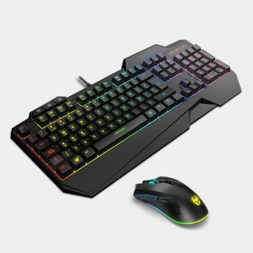 Keyboard with Gaming Mouse Krom Krusher RGB Black image 4