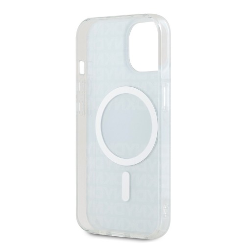 DKNY PC|TPU Repeat Pattern Tonal Stripe Magsafe Case for iPhone 13 Blue image 4