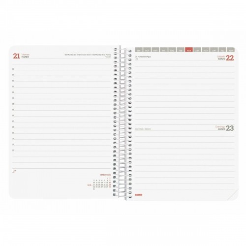 Diary Finocam Kart Celeste A5 15,5 x 21,2 cm 2024-2025 image 4