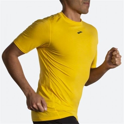 Vīriešu Krekls ar Īsām Piedurknēm Brooks High Point Dzeltens image 4
