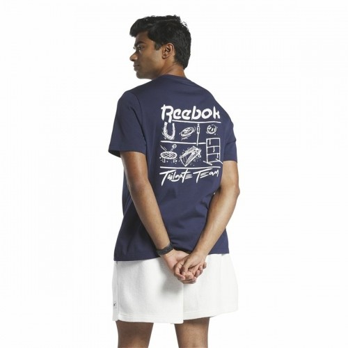 Vīriešu Krekls ar Īsām Piedurknēm Reebok GS Tailgate Team Tumši zils image 4